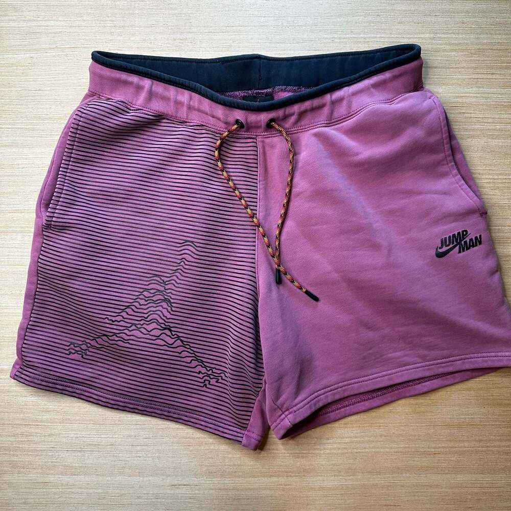 Jordan Jumpman Men's Fleece Athletic Shorts Size M Purple Pinstripe